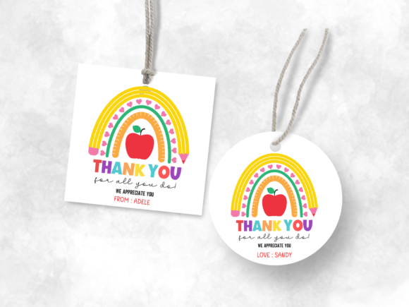 Download Thank You Teacher Gift Tag School Party - Thank you Collection