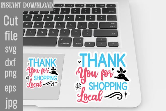 Download Thank You for Shopping Local SVG Sticker - Thank you Collection