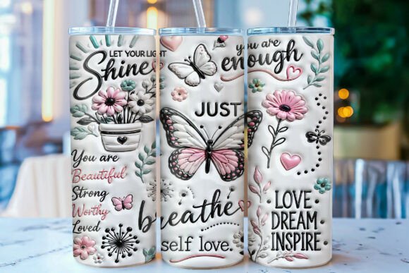 Download Inflated Self Love 20oz Tumbler Wrap PNG - Love Collection