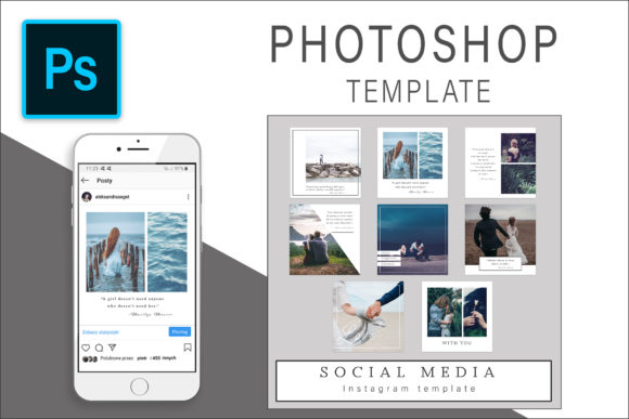 Download Love Instagram Photoshop Template Post - Love Collection