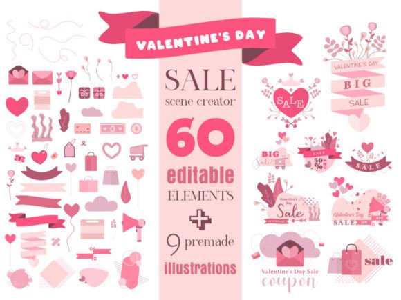 Download Valentines Day Sale Vector Scene Creator - Scene creator Collection
