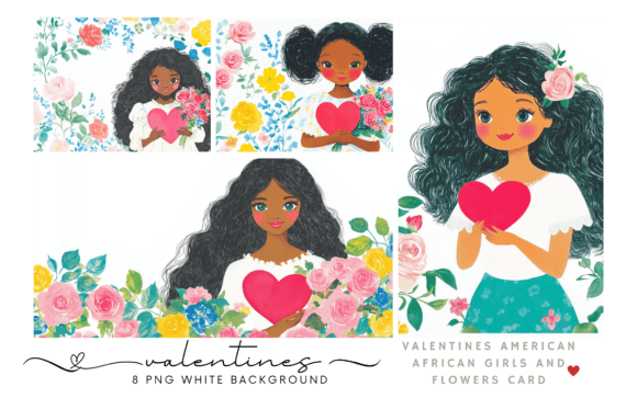 Download Black African Girl Valentintes Flower - Valentintes Collection