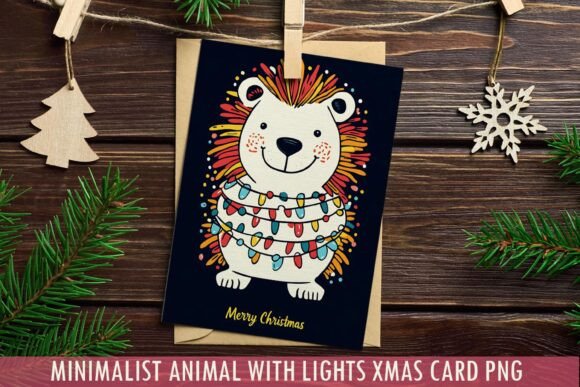 Download Minimalist Lion Xmas Card PNG - Premium Resources